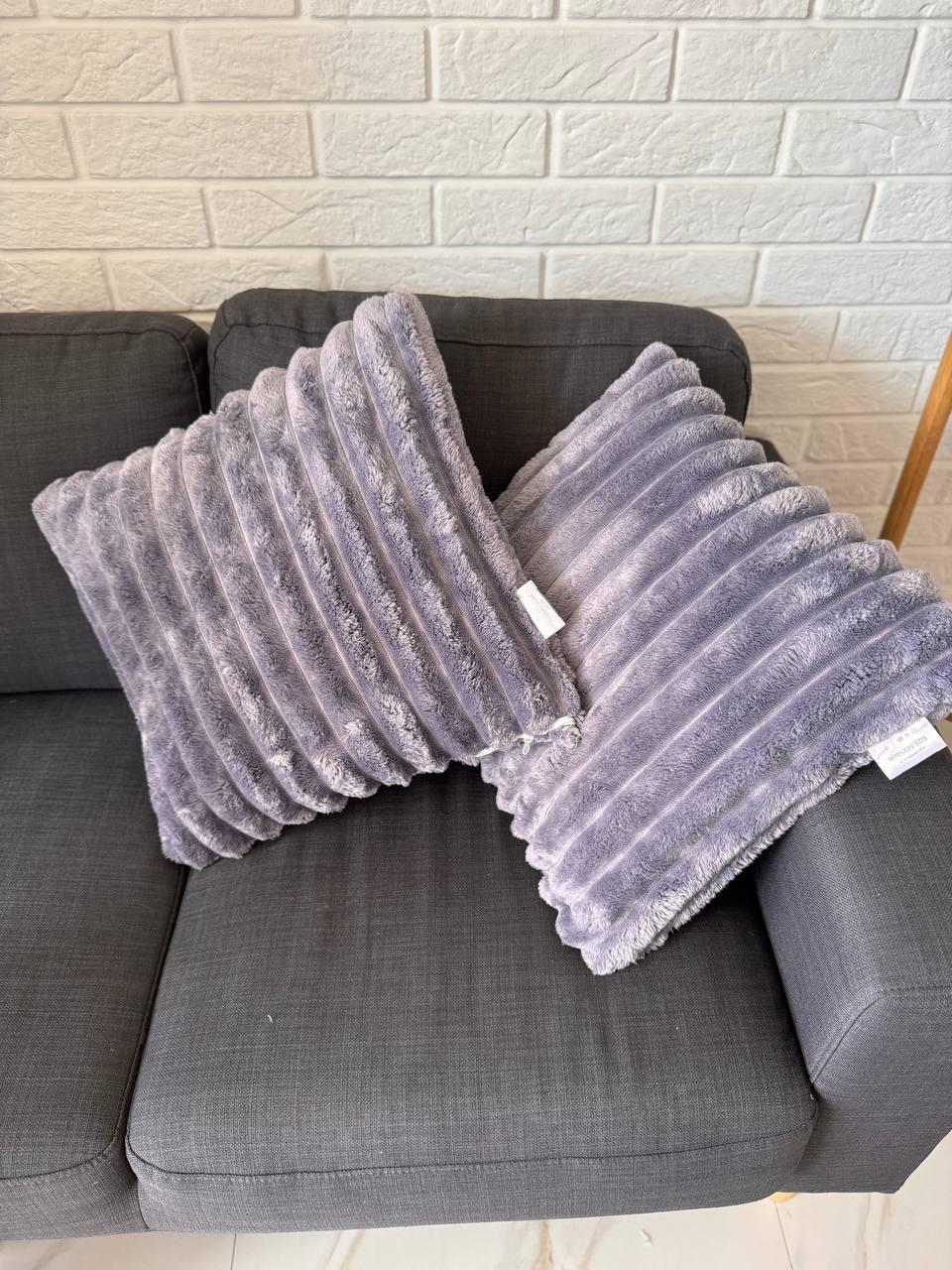 Наволочки декоративні шарпей 50х50 2 шт. Сірий (Д-dek-navolochka-001-01) - фото 1 Наволочки декоративні шарпей 50х50 2 шт. Сірий (Д-dek-navolochka-001-01) - фото 1