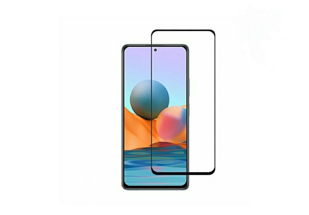 Загартоване захисне скло на Xiaomi Redmi 10 Чорна рамка