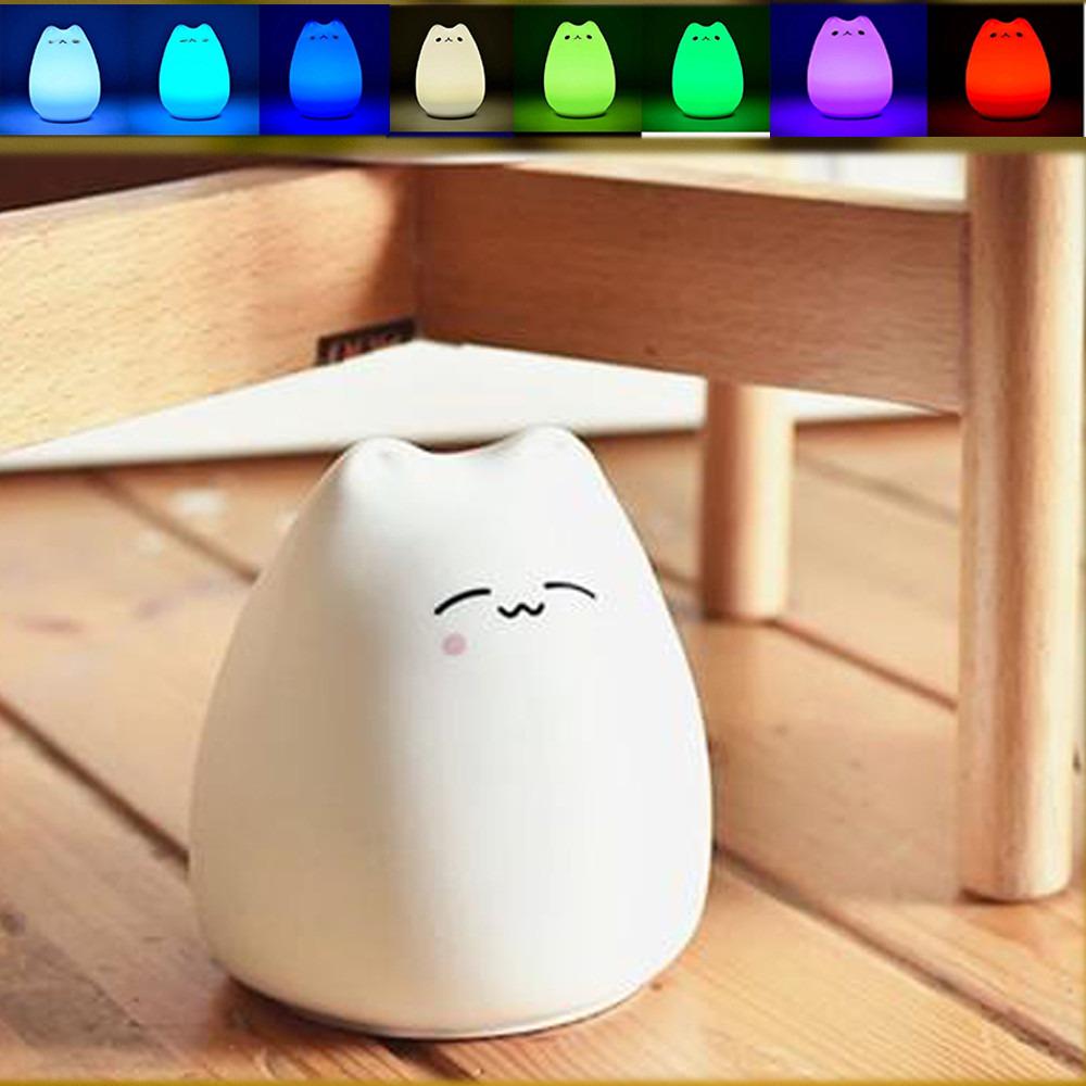 Світильник-нічник дитячий Little Cat Silicone Light 7 RGB кольорів (730669kmt) - фото 5