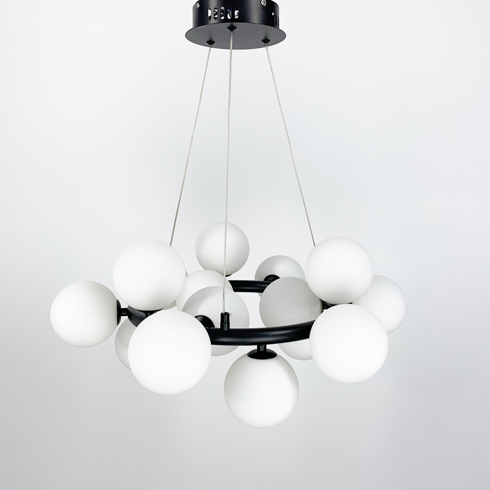Люстра плафонами-кулями різного діаметру Білий (SGJ 7/15 BK) - фото 5 Люстра плафонами-кулями різного діаметру Білий (SGJ 7/15 BK) - фото 5