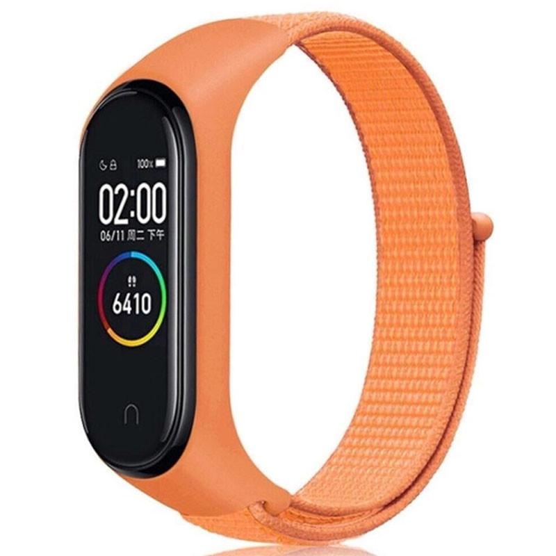 Ремінець Nylon для Xiaomi Mi Band 3/4/5/6 Помаранчевий (00000032379_17)
