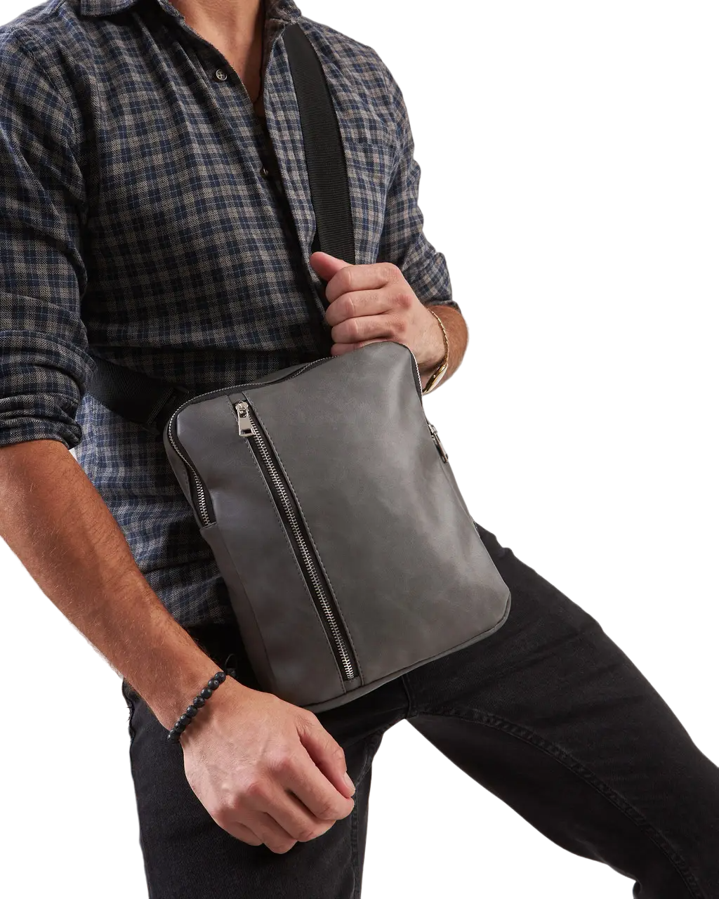 Мужская сумка-планшет Tobeyou Vertical эко-кожа Серый (383050731)