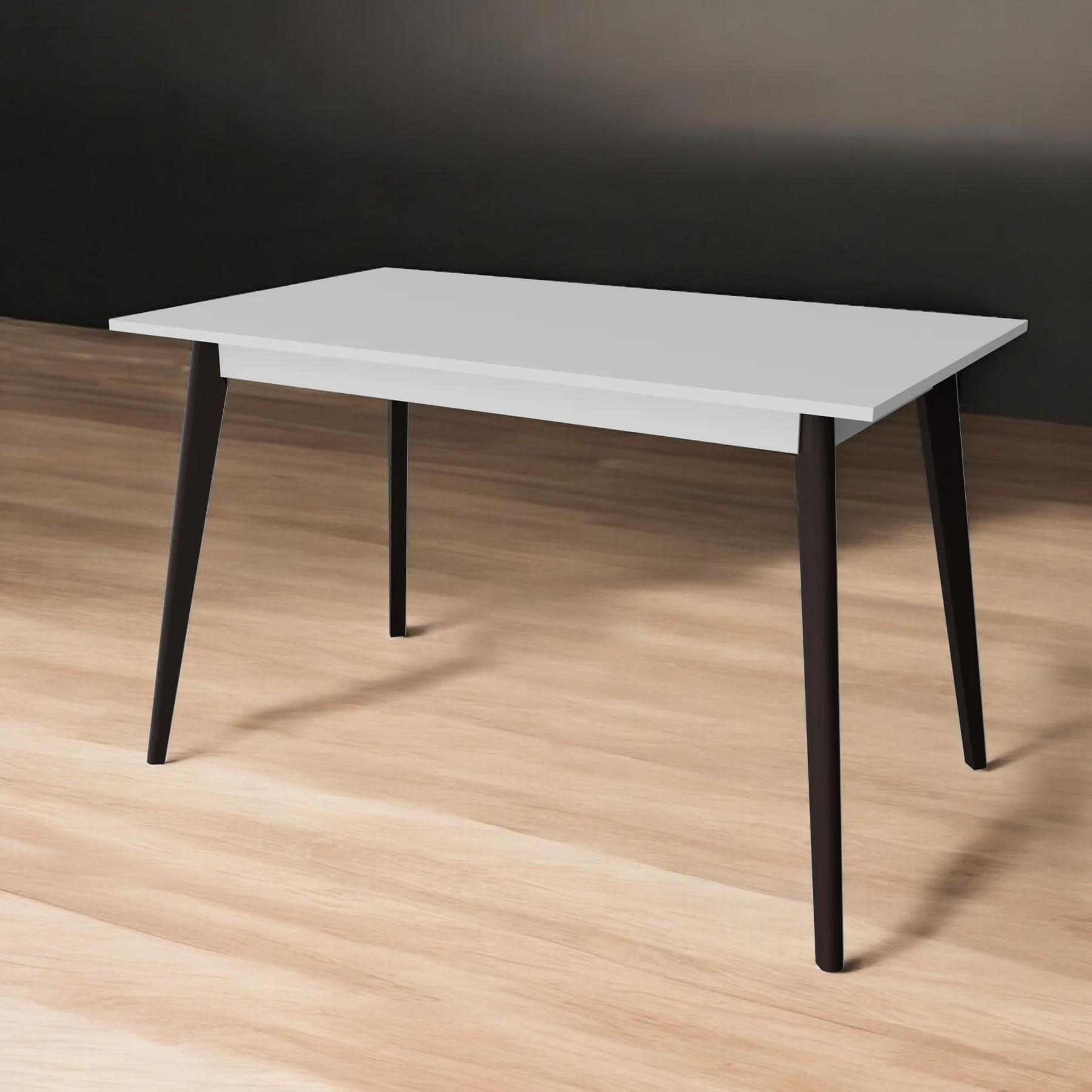 Стіл обідній Tobi Sho BON прямокутний для кухні/їдальні 1180х680х750 мм Білий/Венге