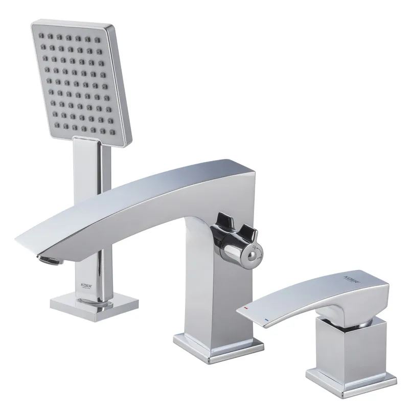 Смеситель на борт ванны KOER KB-43007-01 на 3 отверстия Chrome (KR3452)