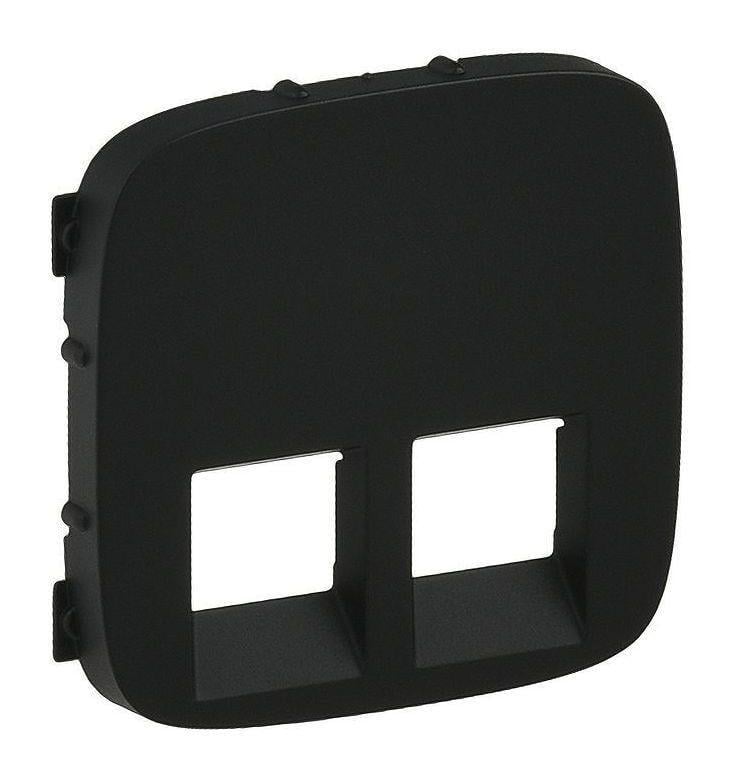 Панель двойной розетки Legrand Valena IN'Matic/Allure RJ11/RJ45 Антрацитовая (30309320)