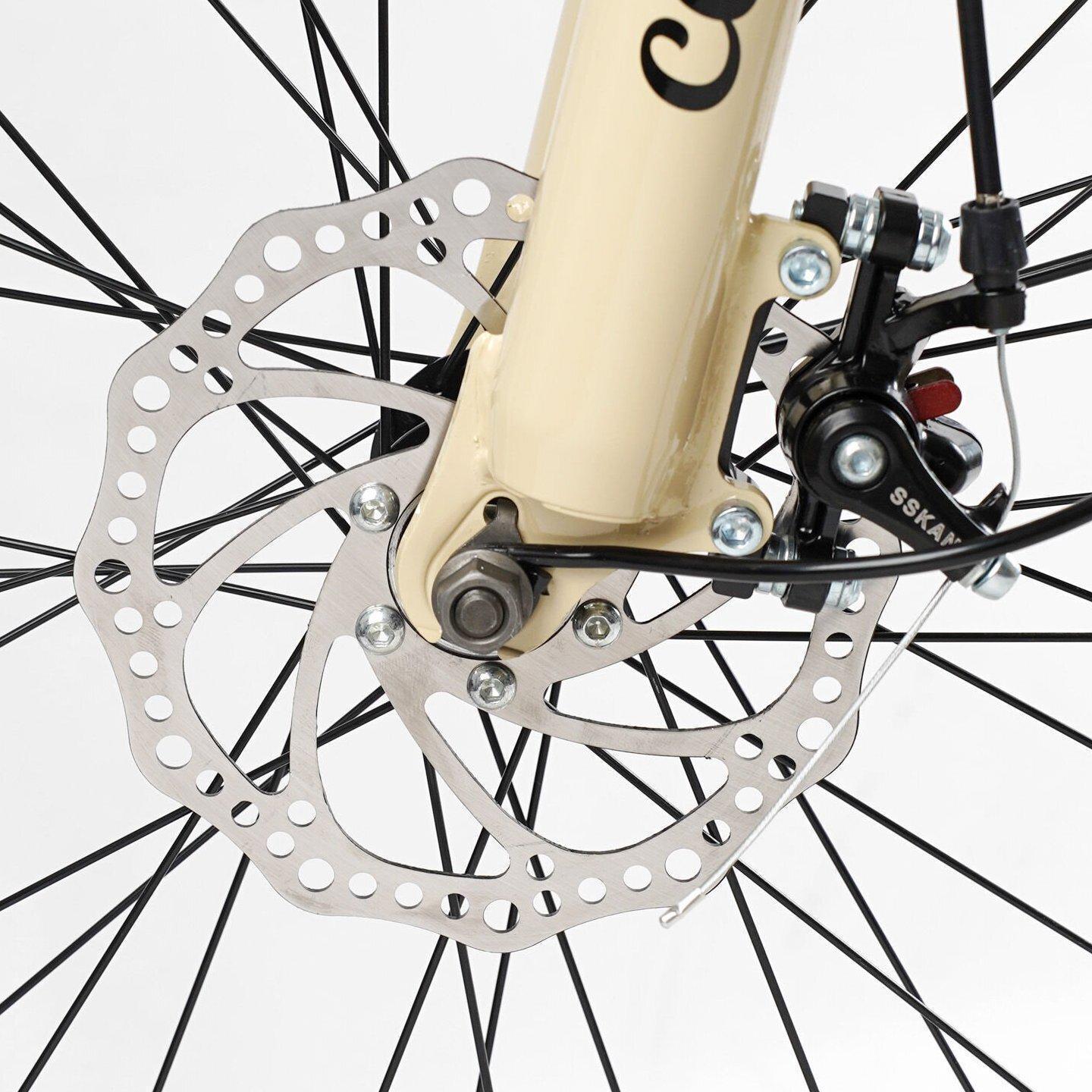 Велосипед городской Corso Viola с багажником рама 17"/26" Бежевый - фото 4 Велосипед городской Corso Viola с багажником рама 17"/26" Бежевый - фото 4