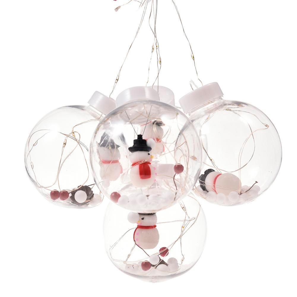 Гірлянда кульки з декором 200 LED Білий (30188-Нов)