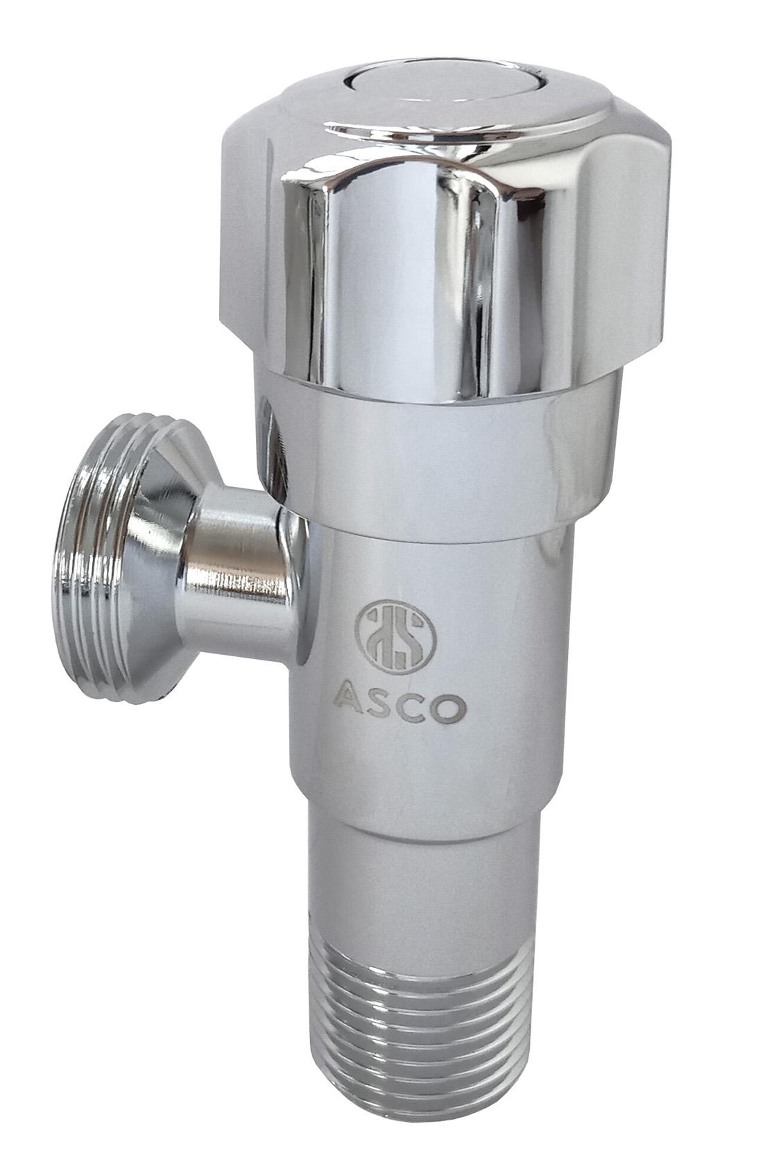 Кран для подключения сантехнических приборов ASCO S.S.304 1/2x3/4" нержавеющая сталь (RS-AS-SS-304-06)
