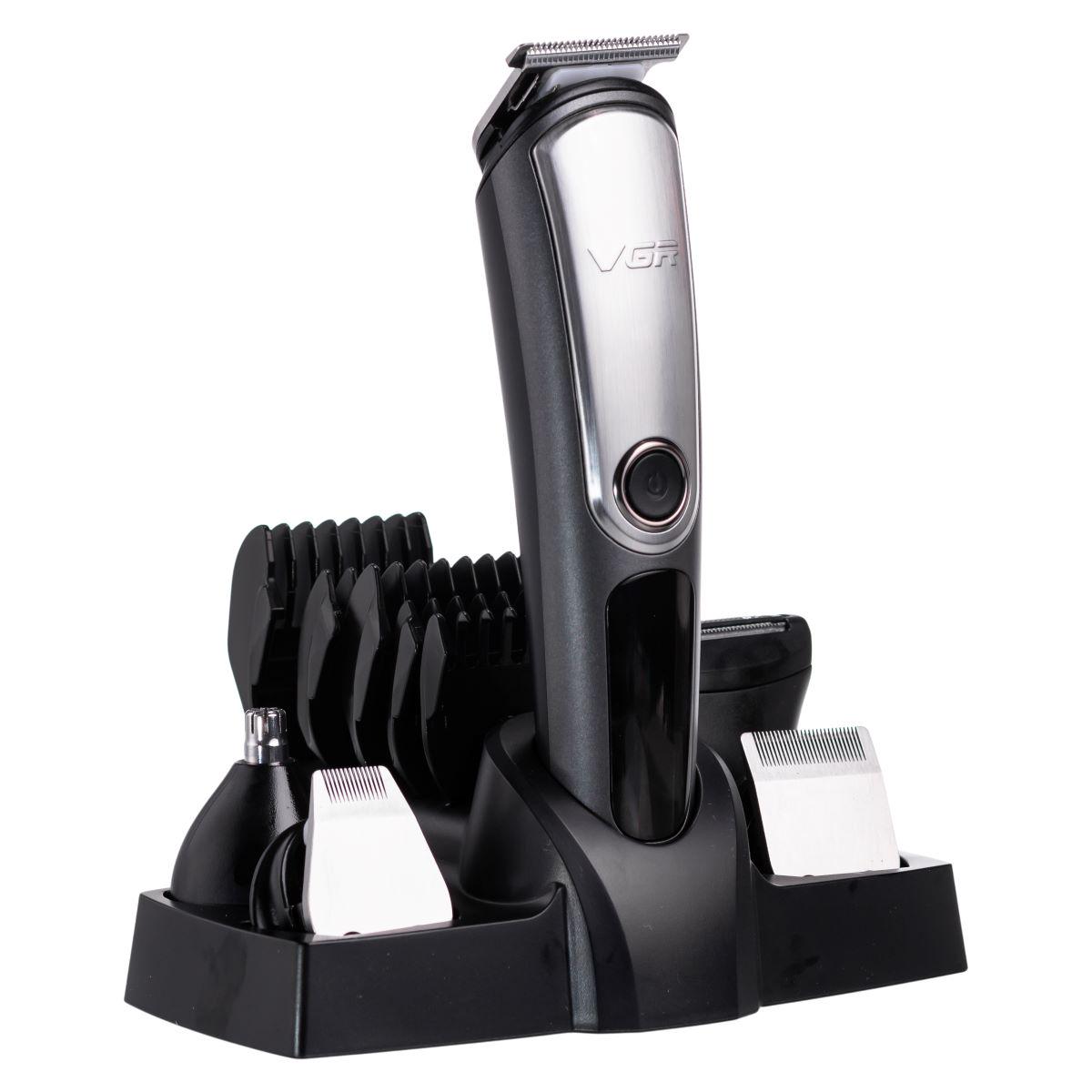 Набор для стрижки VGR V-105 волос 5в1 машинка/триммер/бритва (7360) - фото 9