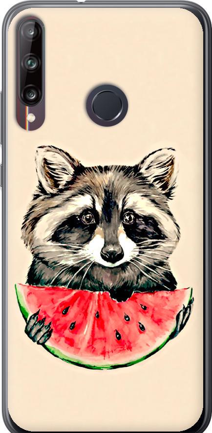 Чехол на Huawei P40 Lite E Енотик с арбузом (4605t-1875-42517) Чехол на Huawei P40 Lite E Енотик с арбузом (4605t-1875-42517)