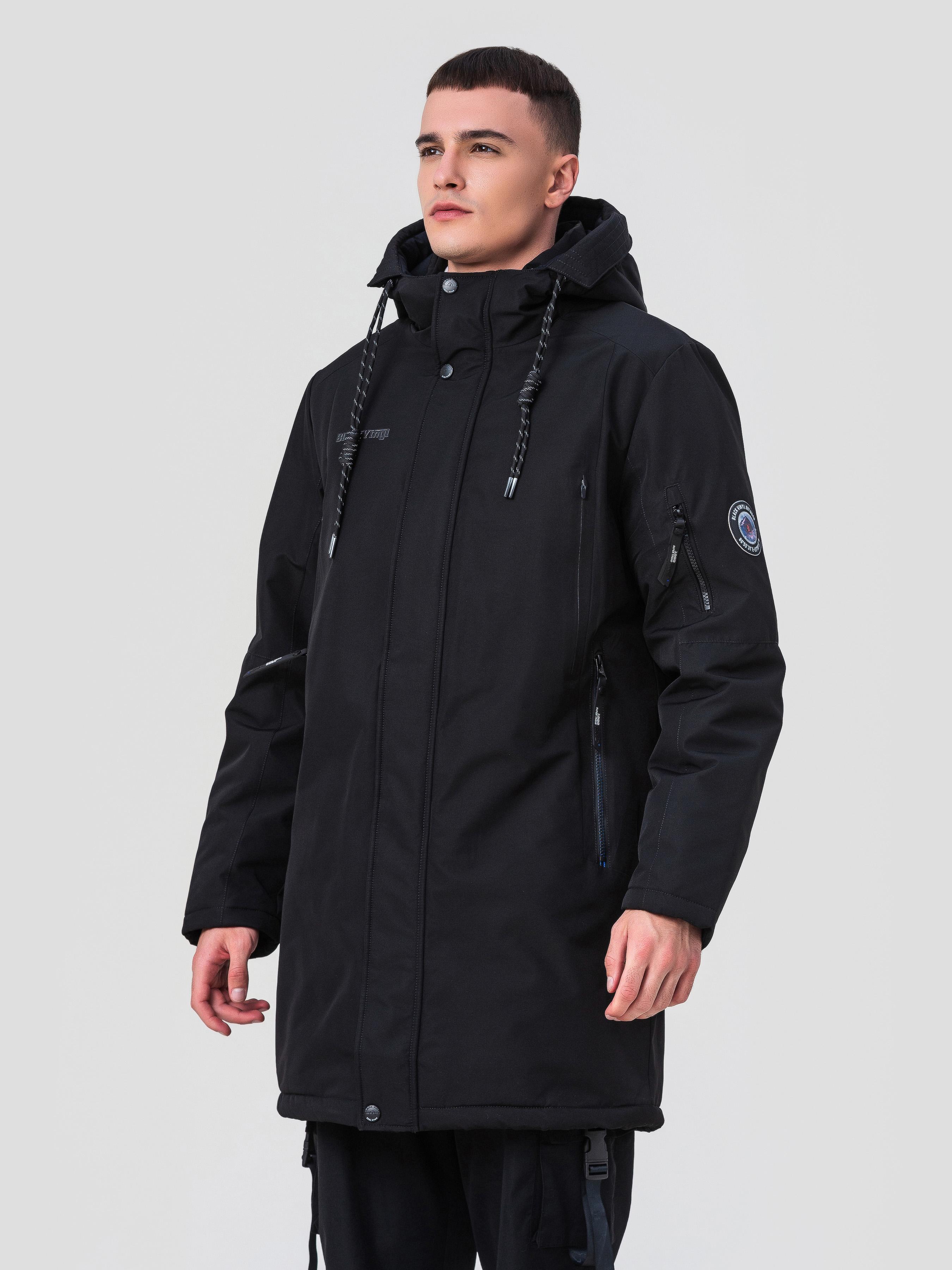 Куртка мужская Black Vinyl удлиненная р. 54 Черный (23-2281)