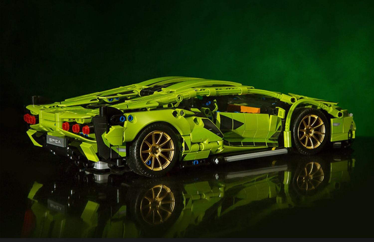 Конструктор машинка Lamborghini Technol Model 1:14 на 1254 деталі Зелений - фото 8