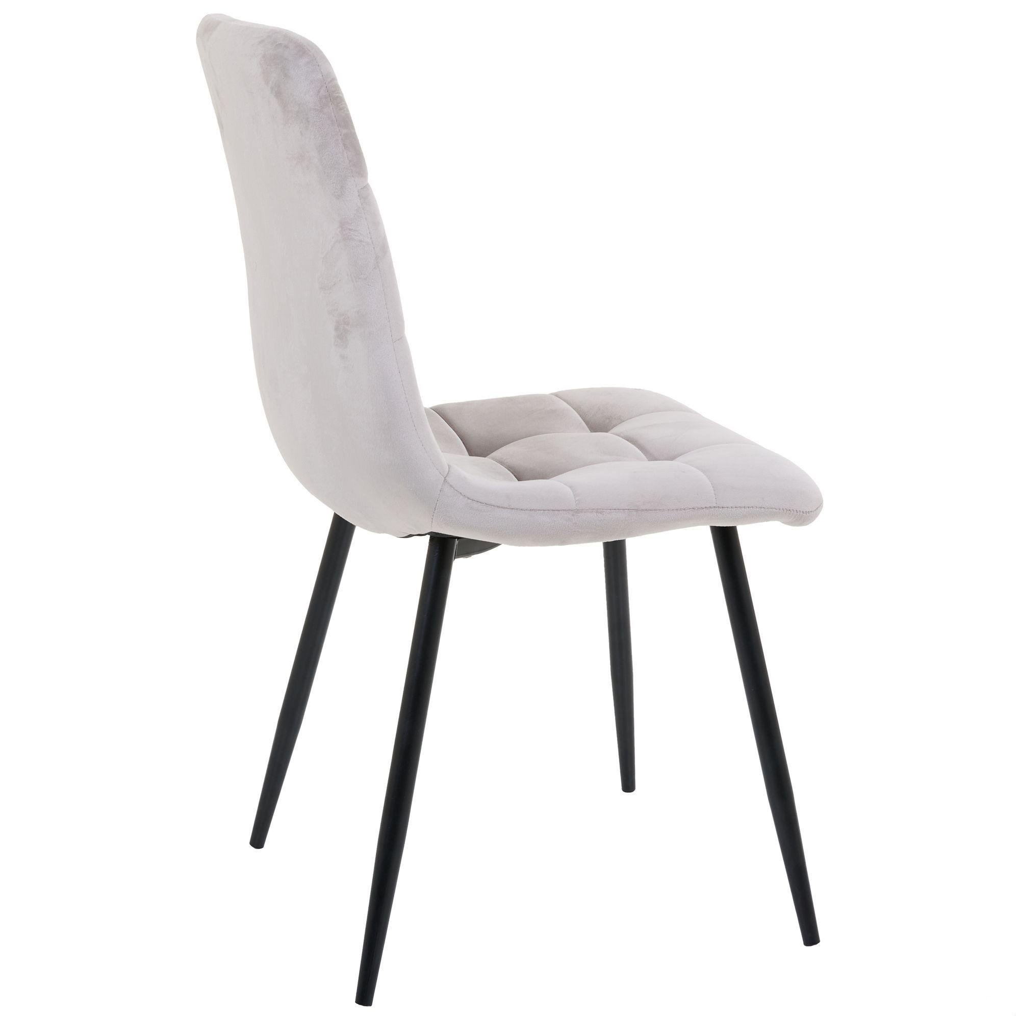 Стілець AMF Cherry Чорний/Вельвет Світло-сірий (553525) - фото 2