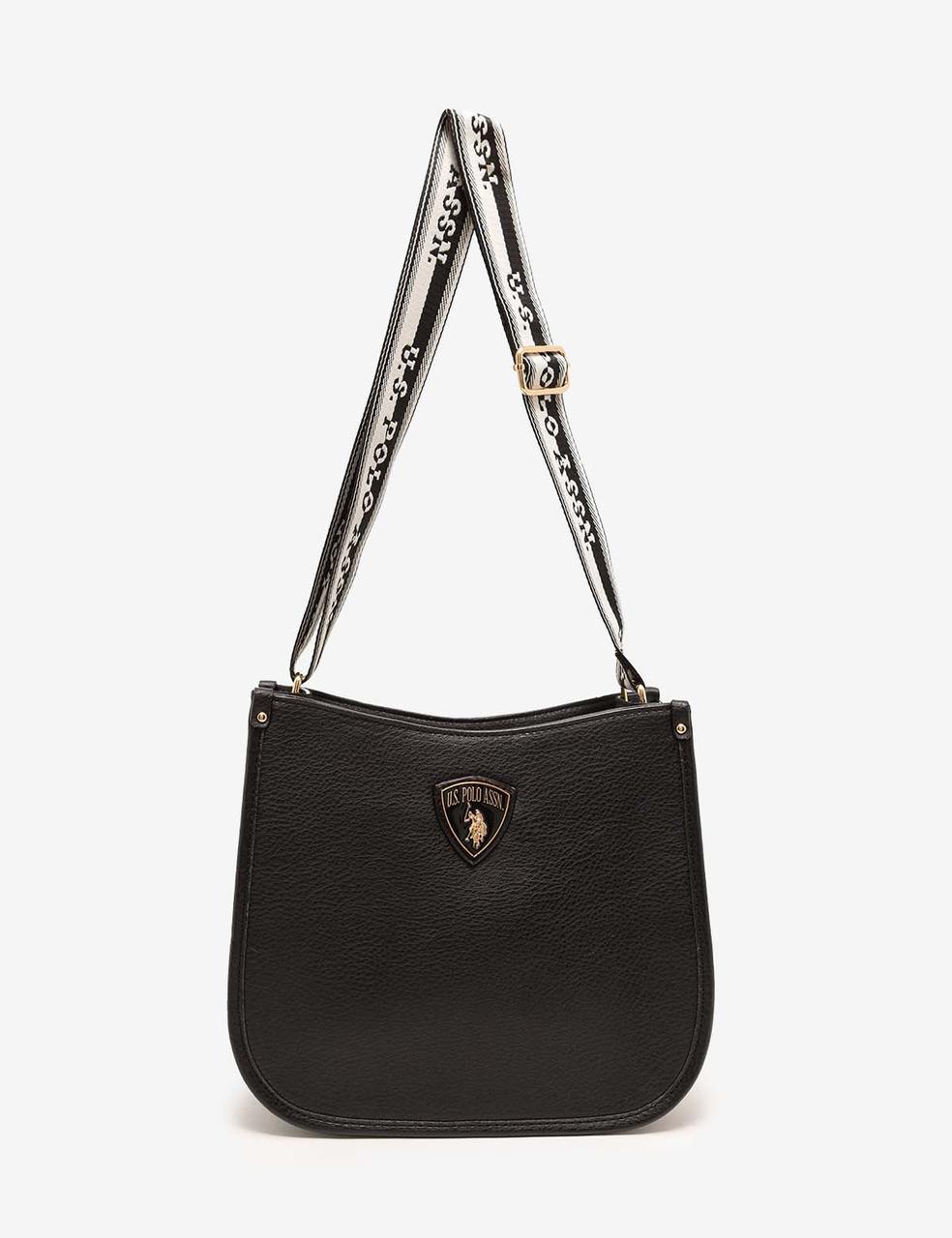 Женская сумка кросс-боди U.S. Polo ASSN WITH BRANDED STRAP Beige (2229576192)