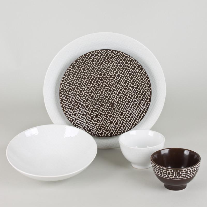 Набір тарілок для супу Bastide Cotton з кераміки 19 см/6 шт. Коричневий (269018) - фото 4