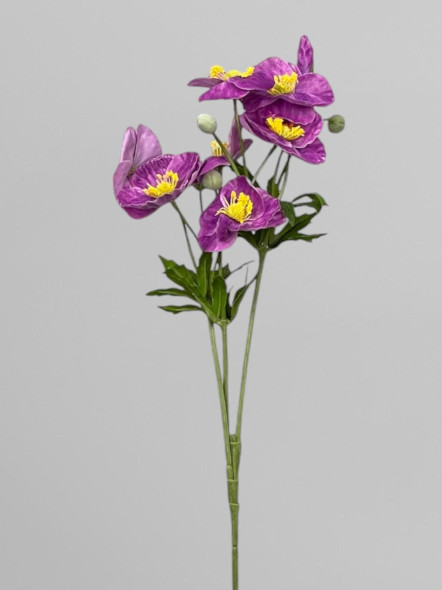 Искусственный мак на стебле 65 см Фиолетовый (К13058)