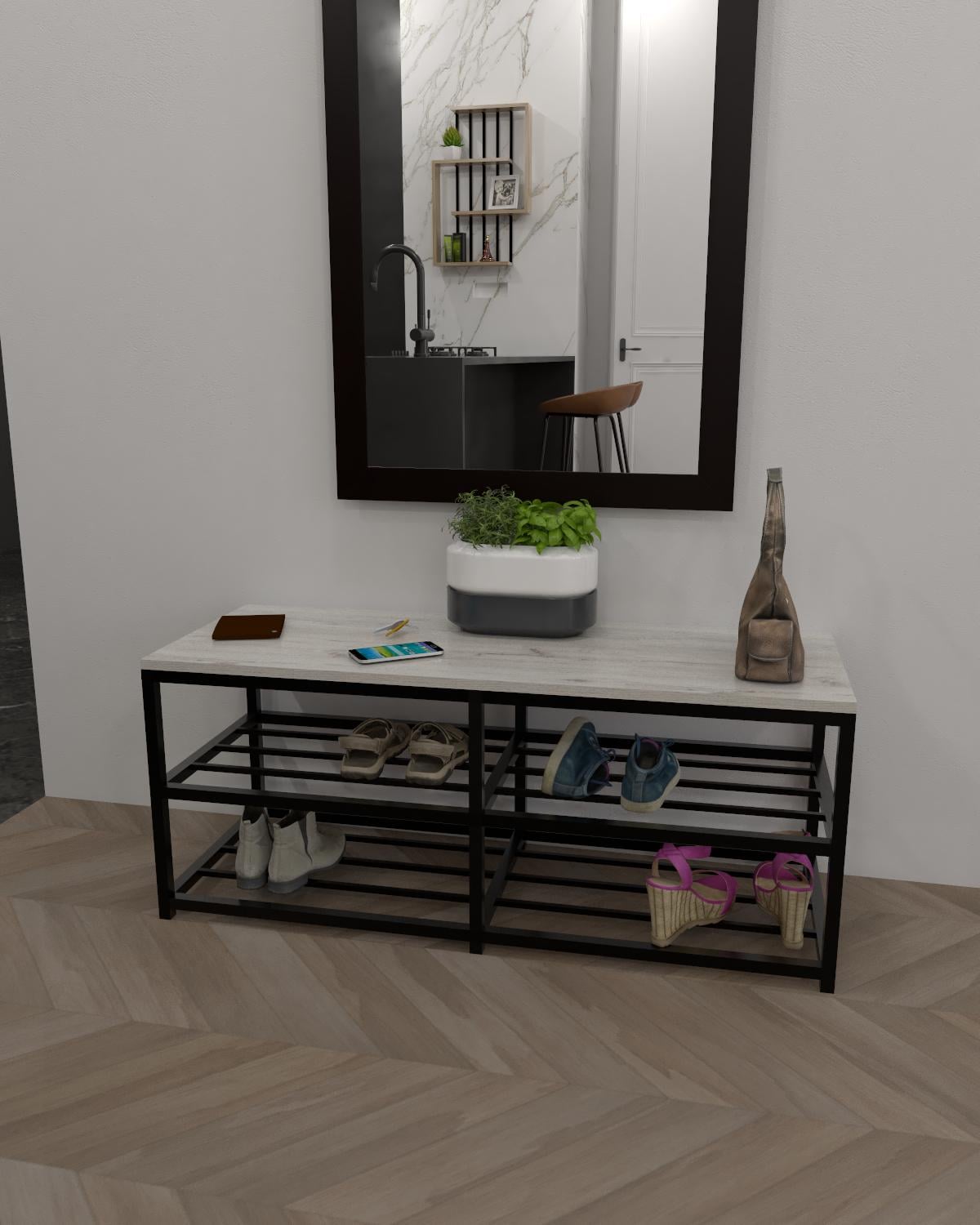 Скамейка-полка для обуви EcoLoft Вальтен DSP-1446-2 в стиле лофт (33823668) Скамейка-полка для обуви EcoLoft Вальтен DSP-1446-2 в стиле лофт (33823668)