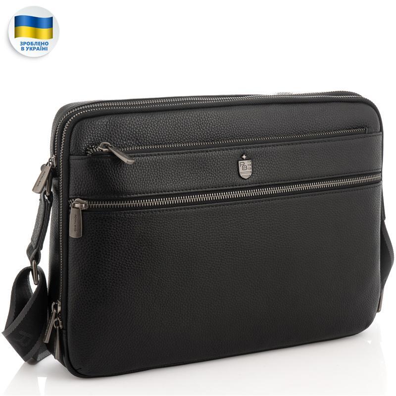 Мужская сумка через плечо Royal Bag RB2970051 из натуральной кожи Черный (5045)