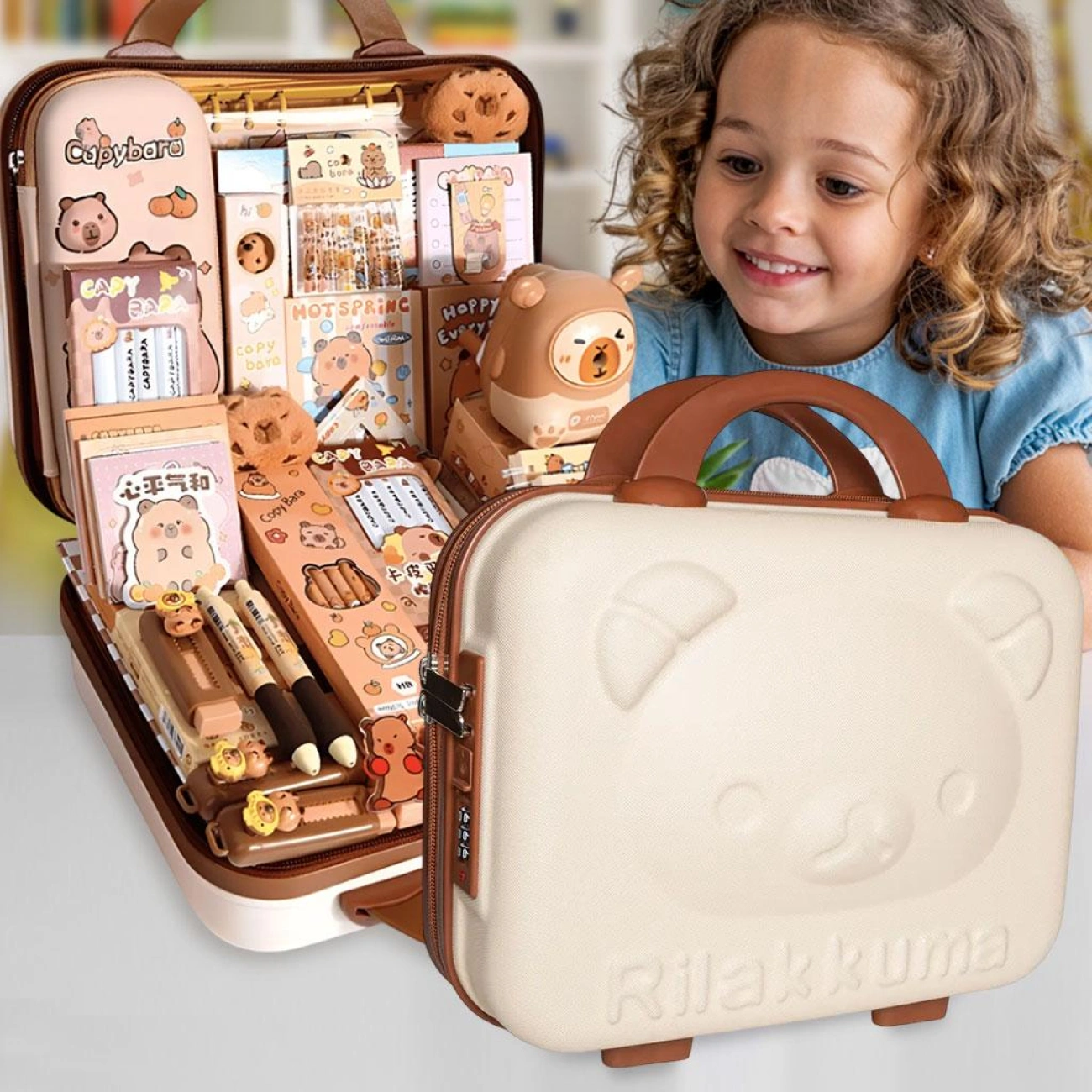 Канцелярский набор Зайчик в чемоданчике 55 пр. Розовый (29060019) - фото 8 Канцелярский набор Зайчик в чемоданчике 55 пр. Розовый (29060019) - фото 8