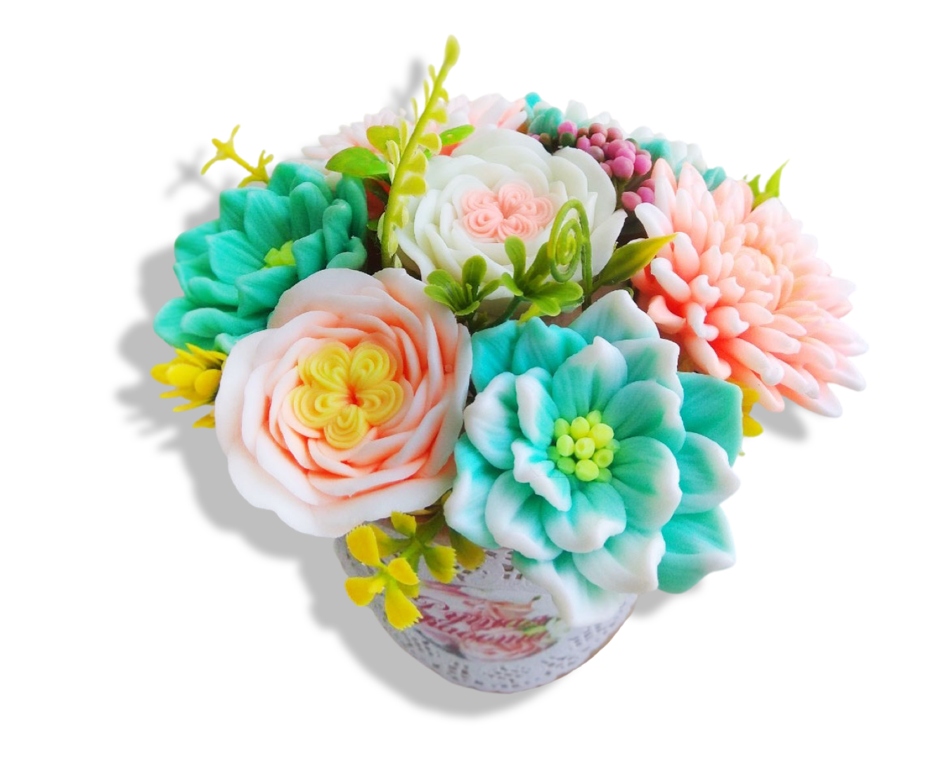 Мыло сувенирное ароматизированное Букет хризантем и морозник