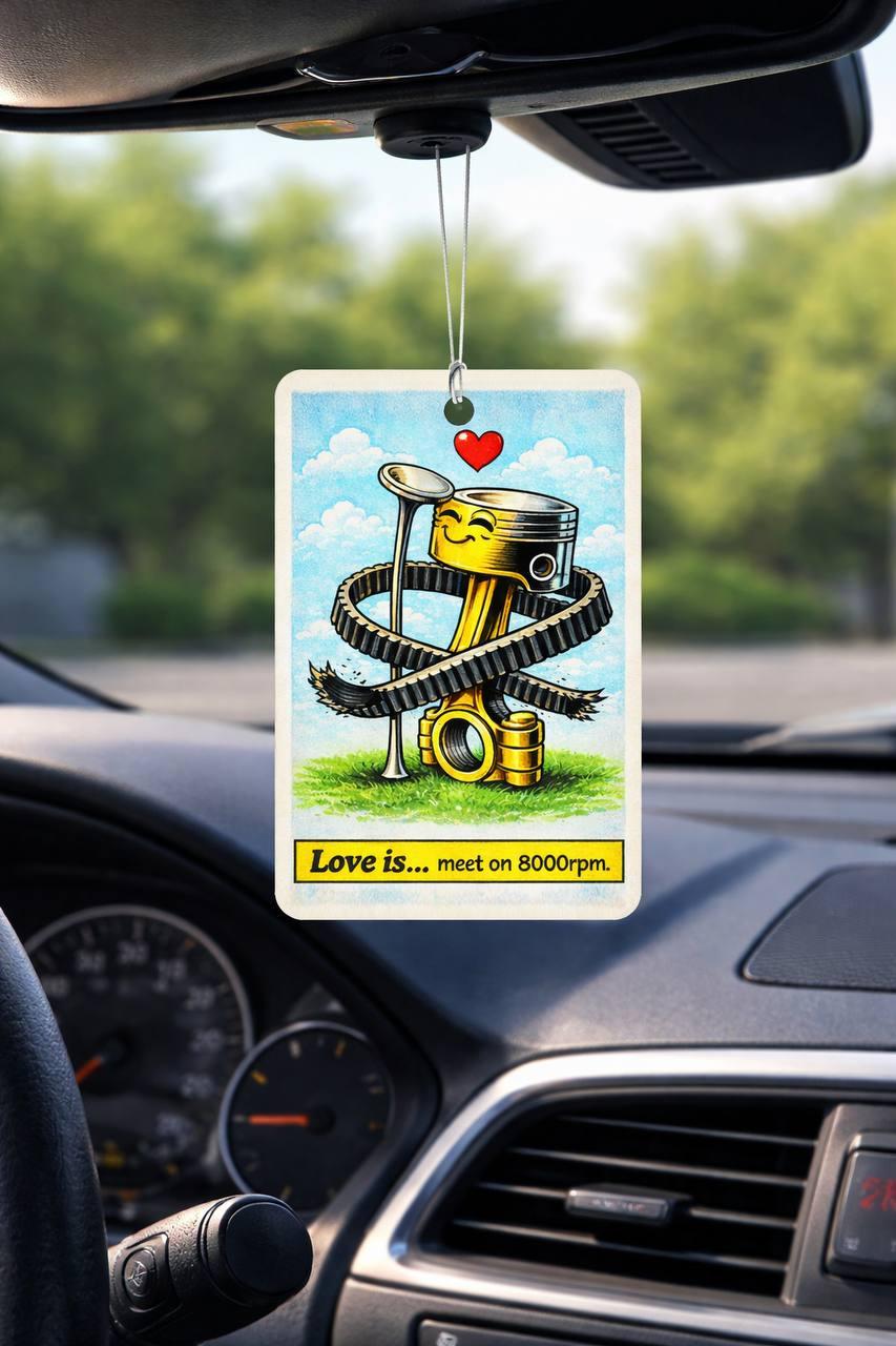 Ароматизатор в авто "Love is… meet on 8000 rpm" (2928470765)
