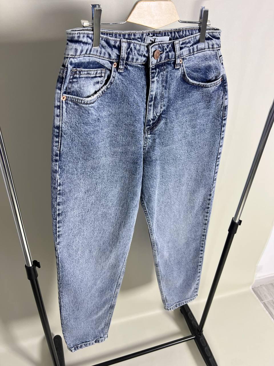 Джинси жіночі SL 9001 MOM fit висока посадка великі розміри стрейчеві р. 30 Світло-синій (3388) - фото 5