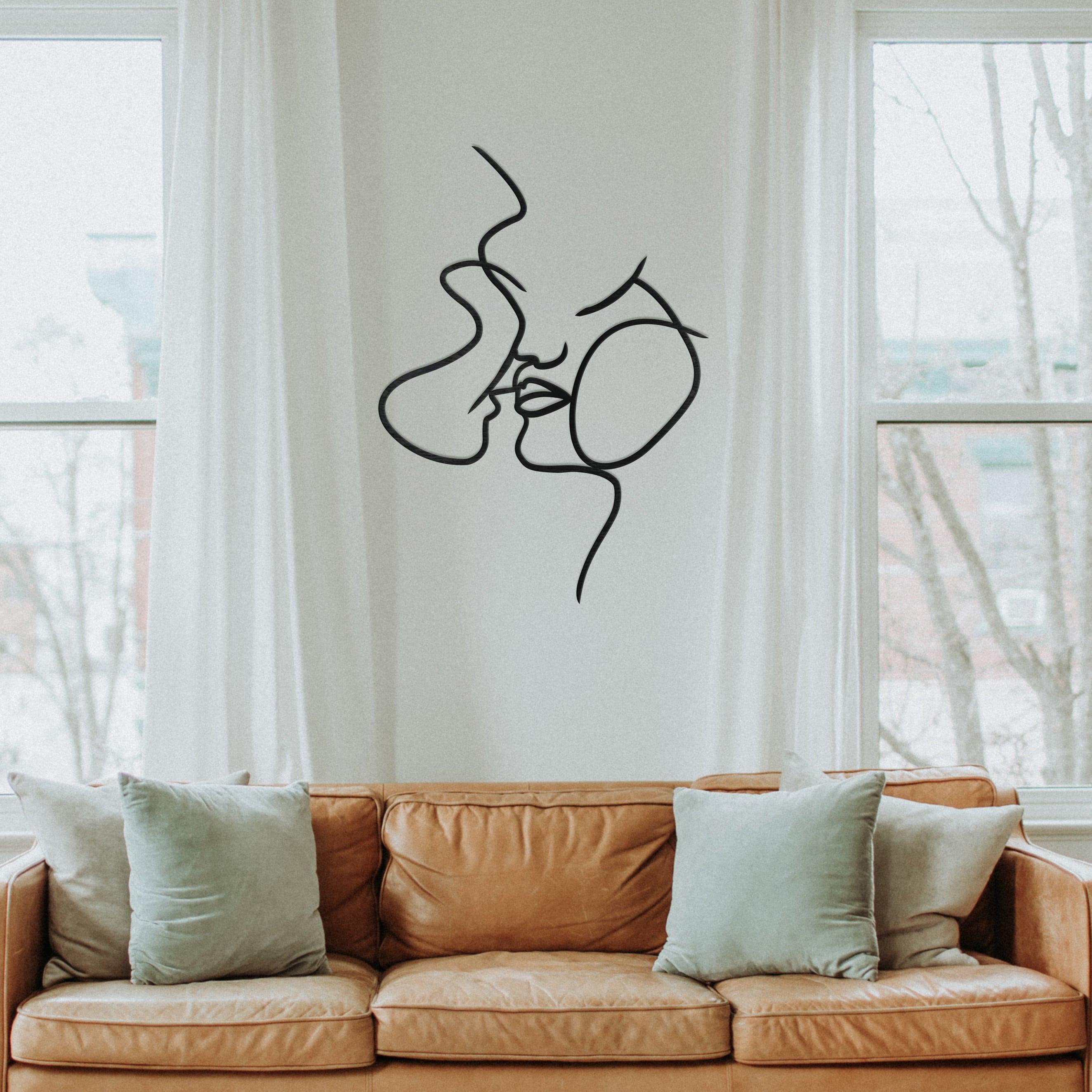 Декоративне панно Поцілунок 100 см Чорний (01070-чор-100)