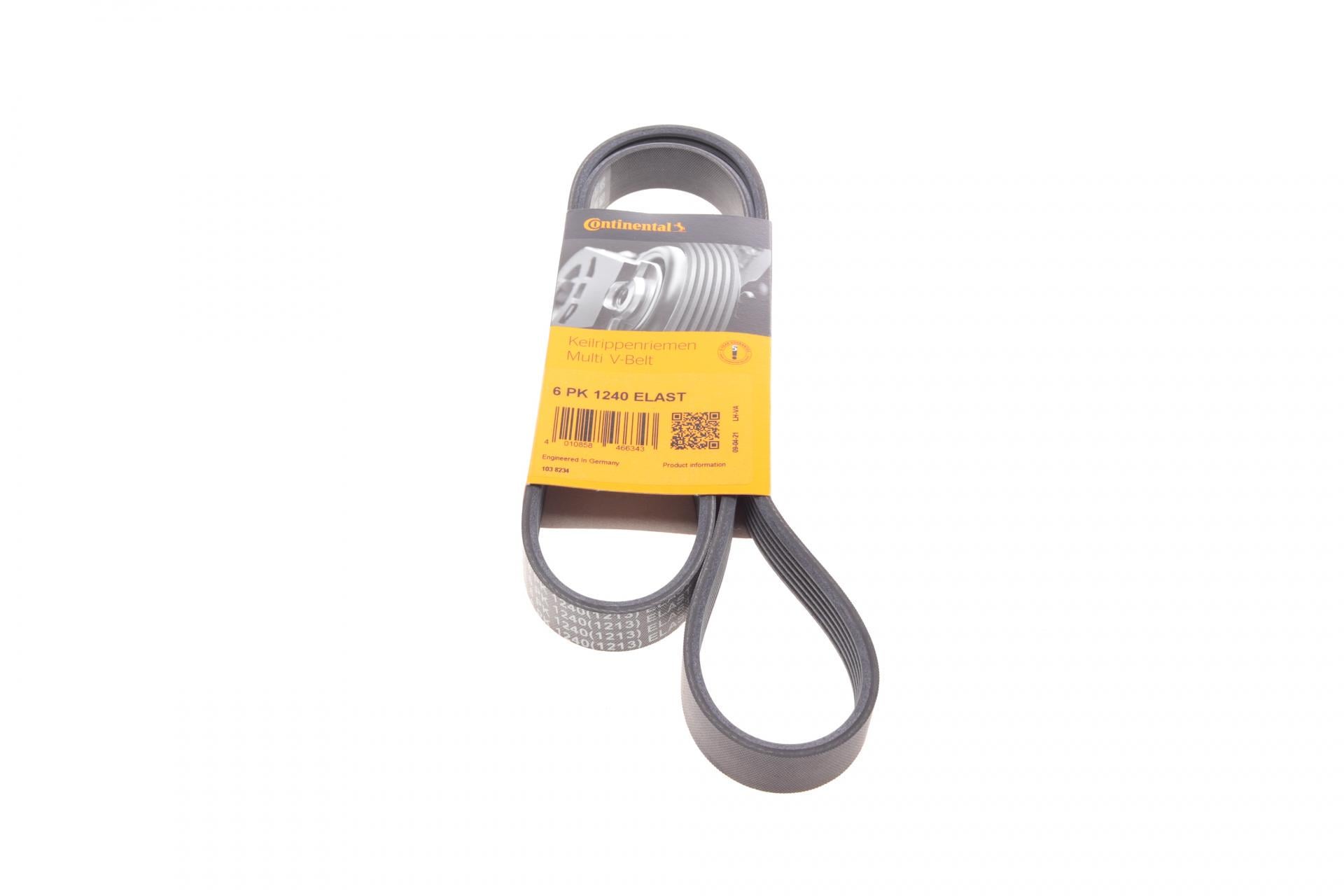 Ремень генератора Continental для Ford Focus 1.8/2.0 04-12 (6PK1240 ELAST)