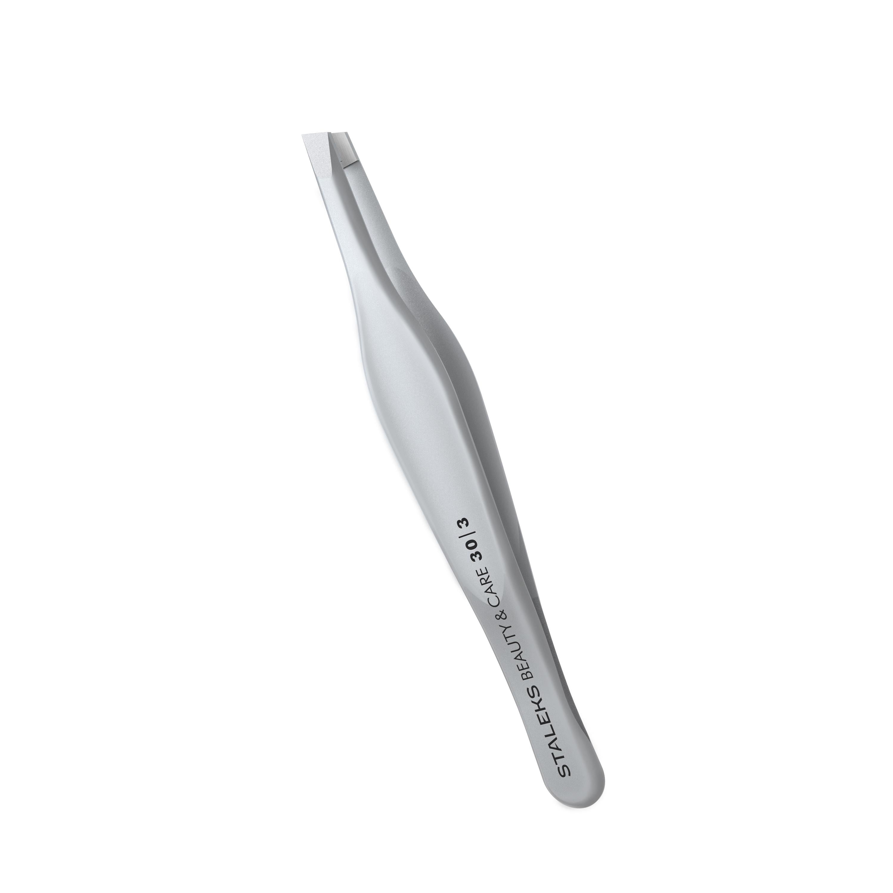 Пинцет для бровей STALEKS BEAUTY & CARE 30 TYPE 3 широкий скошенный (TBC-30/3)