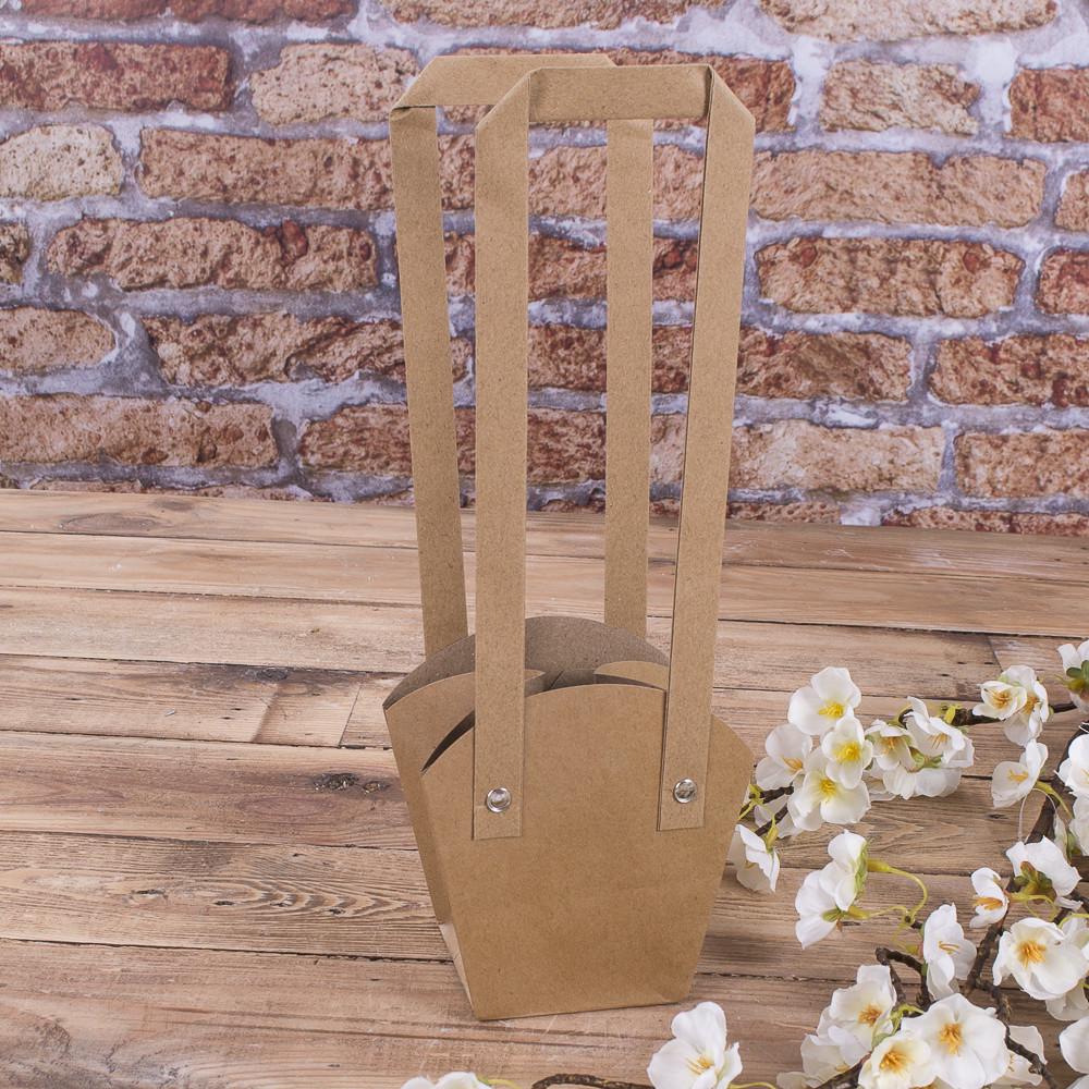 Пакет под цветы трапеция малый Крафт (1776-2)