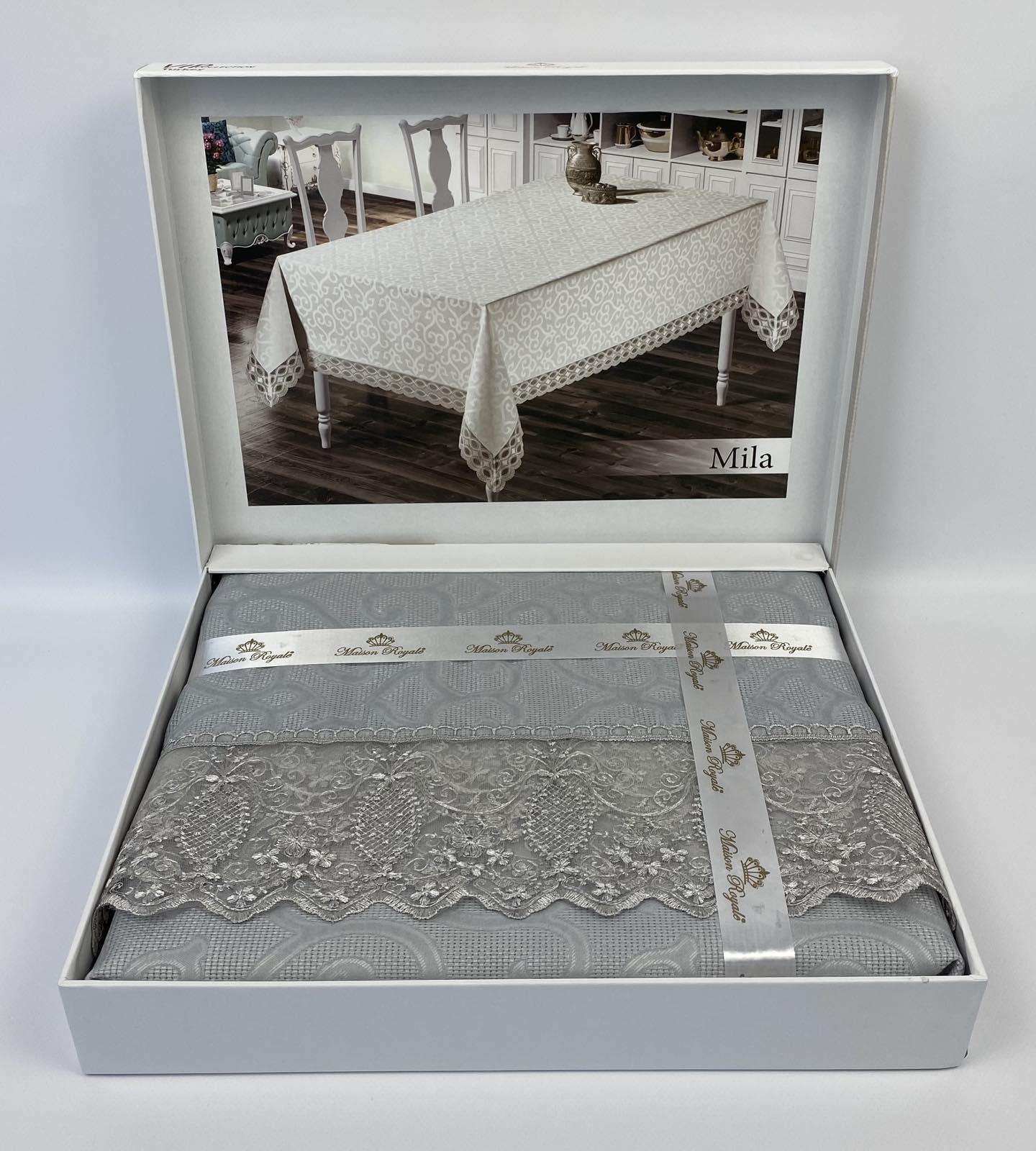 Скатерть Maison Royale 160x220 см Mila Grey (CN17635)