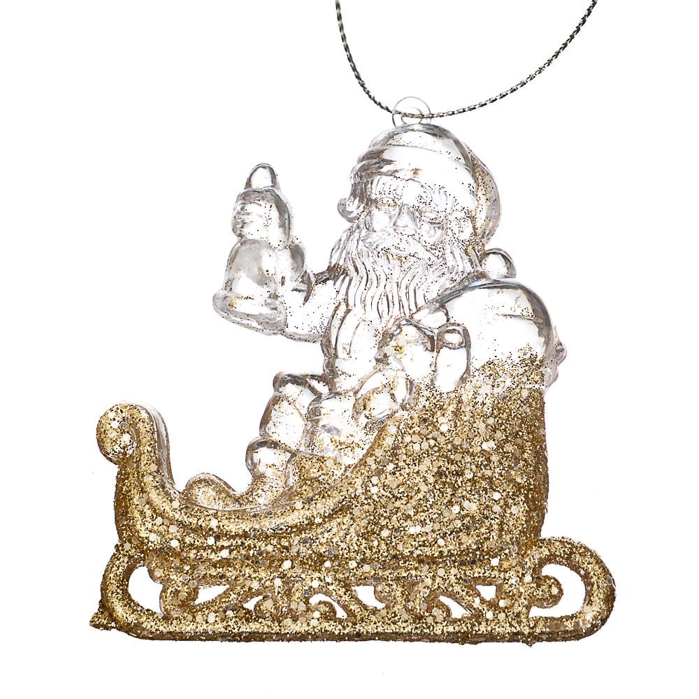 Игрушка на елку Elisey Санта Клаусная санях Золотой (NH-106-K-94)