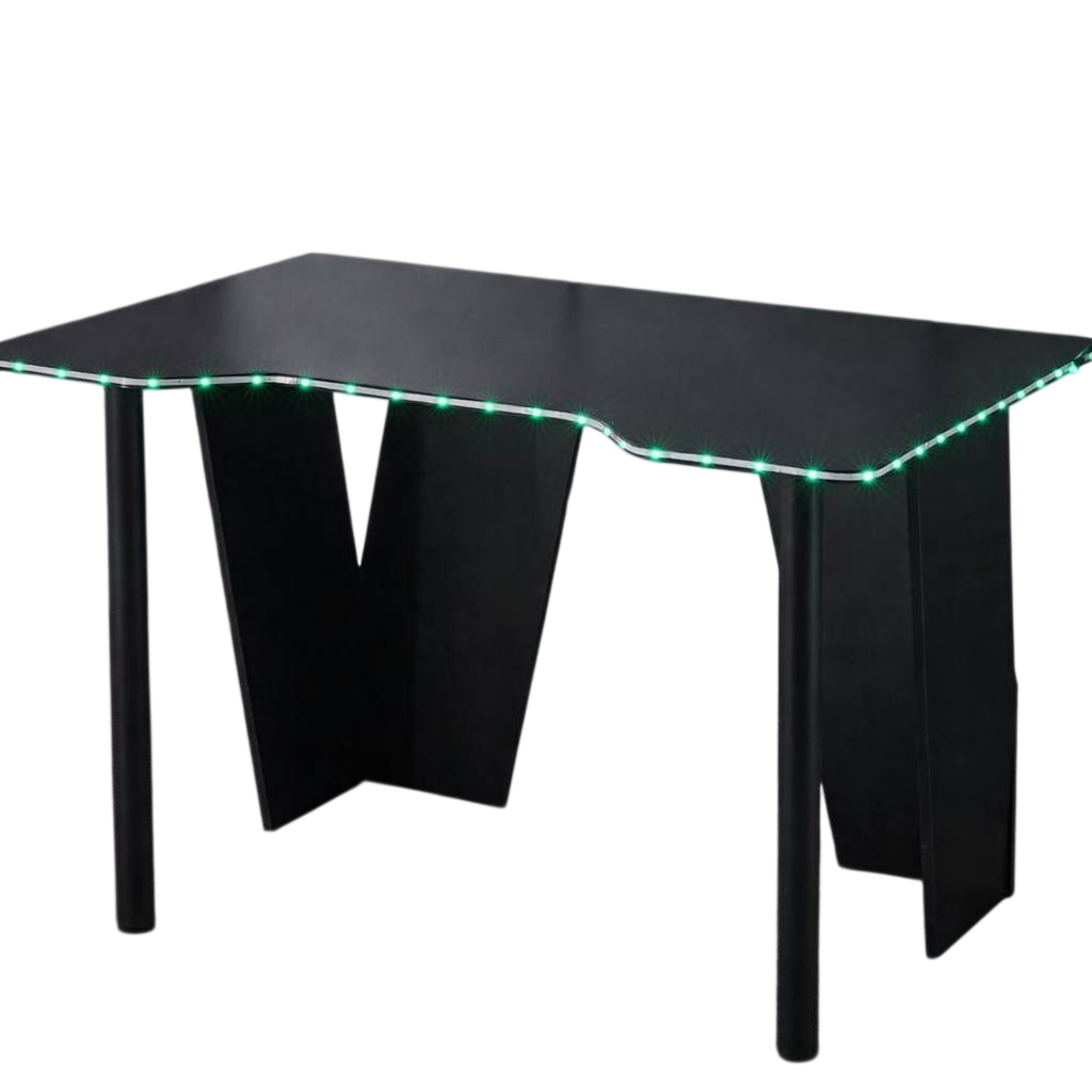 Стол компьютерный с RGB LED подсветкой Bonro B-13 120 см Черный (147-76-42401145)