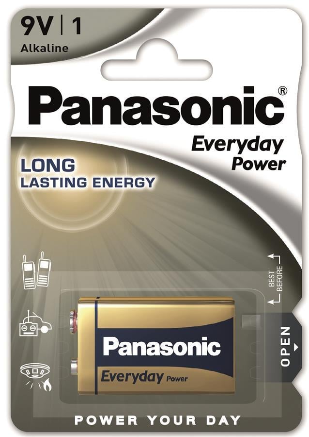 Батарейка щелочная Panasonic EVERYDAY POWER 6LR61 Крона 9V 1 шт. (6LR61REE/1B)