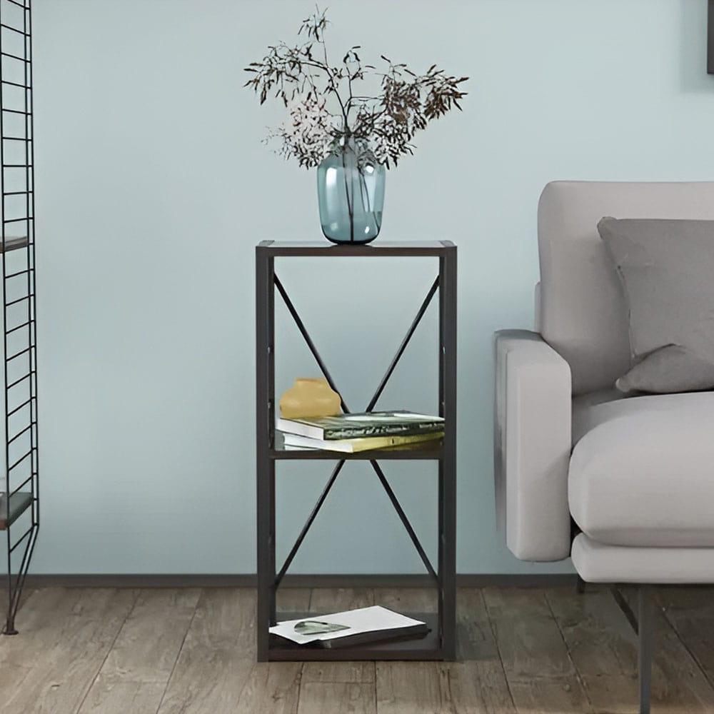 Этажерка Ferrum-decor Коннект 3/34 ДСП 16 мм 73x34x28 см Черный/Венге (FRD-105548)