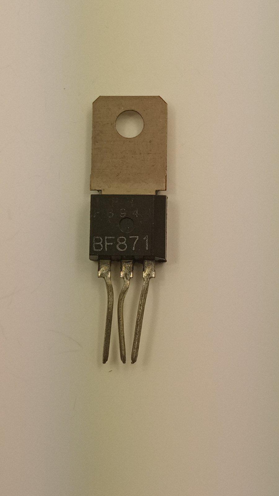 Транзистор BF871 npn 300V/50mA/5W TO-202 (28860)