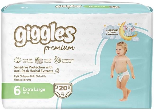 Подгузники детские Giggles Premium 6 Extra Large 15+ кг 20 шт.