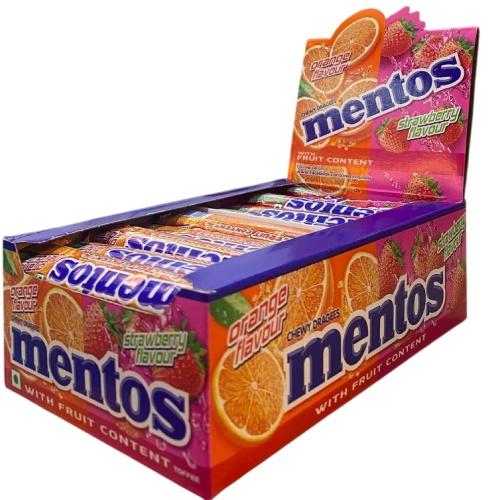 Цукерки жувальні Mentos Orange/Strawberry 28,6 г (32464077)