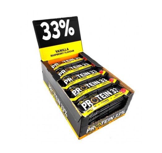 Протеїнові батончики Go On Nutrition Protein Bar 33% Ванiль-малина 50 г 25 шт