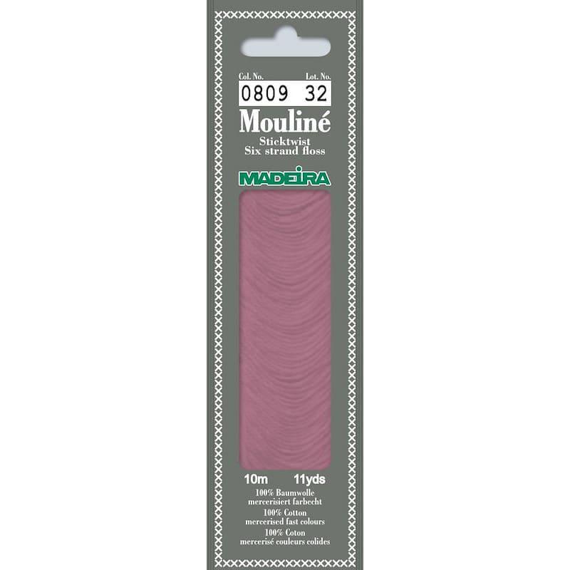 Нитки мулине Madeira 0809 Mouline Античный розово-лиловый