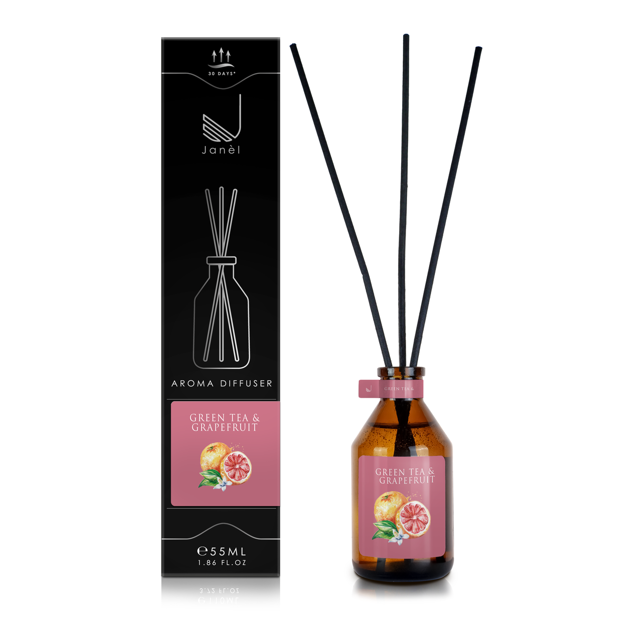 Аромадифузор Janel Зелений чай і грейпфрут 55 мл (132-d55)