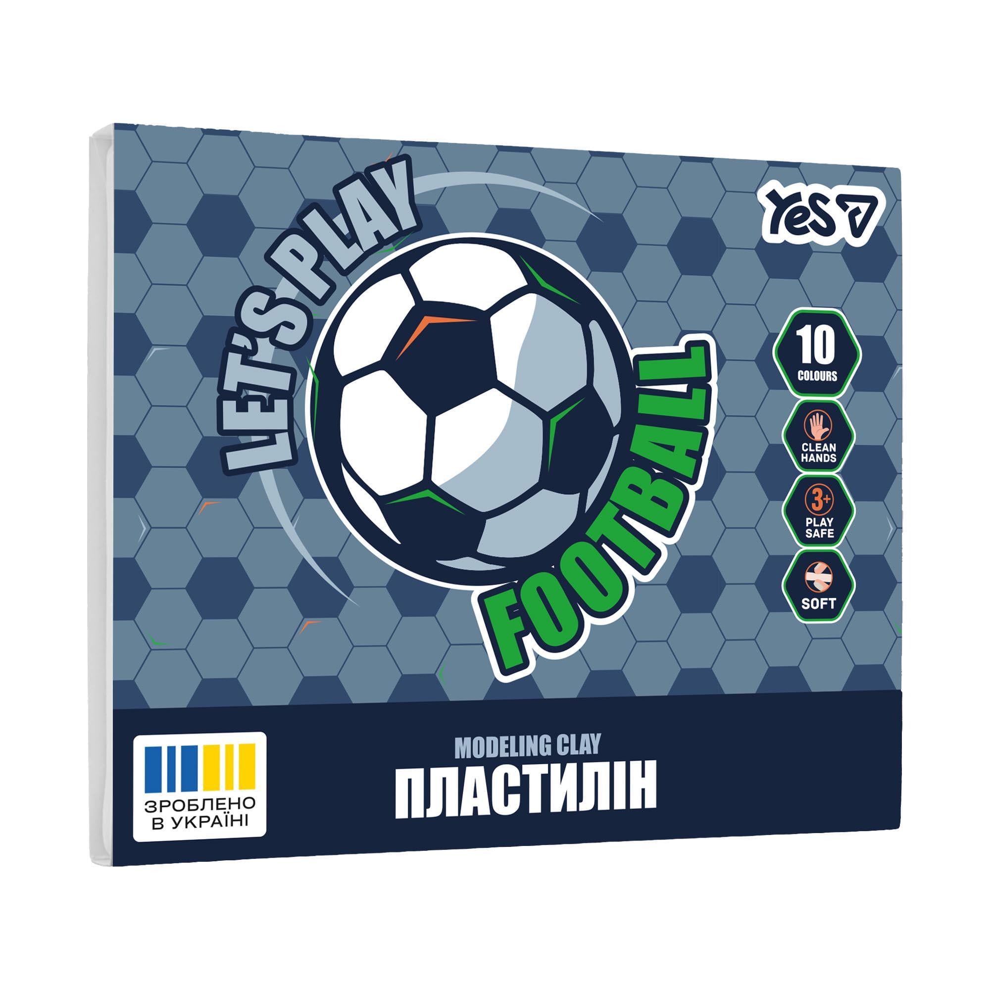 Пластилин YES Football 10 цветов 200 г (540713)