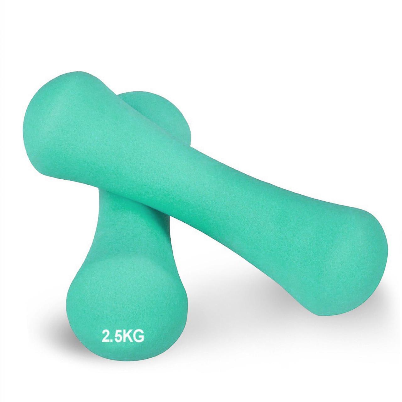 Гантели неопреновые PowerPlay 4126 Spartacus 2,5 кг 2 шт. Мятный (A-012570) - фото 2 Гантели неопреновые PowerPlay 4126 Spartacus 2,5 кг 2 шт. Мятный (A-012570) - фото 2