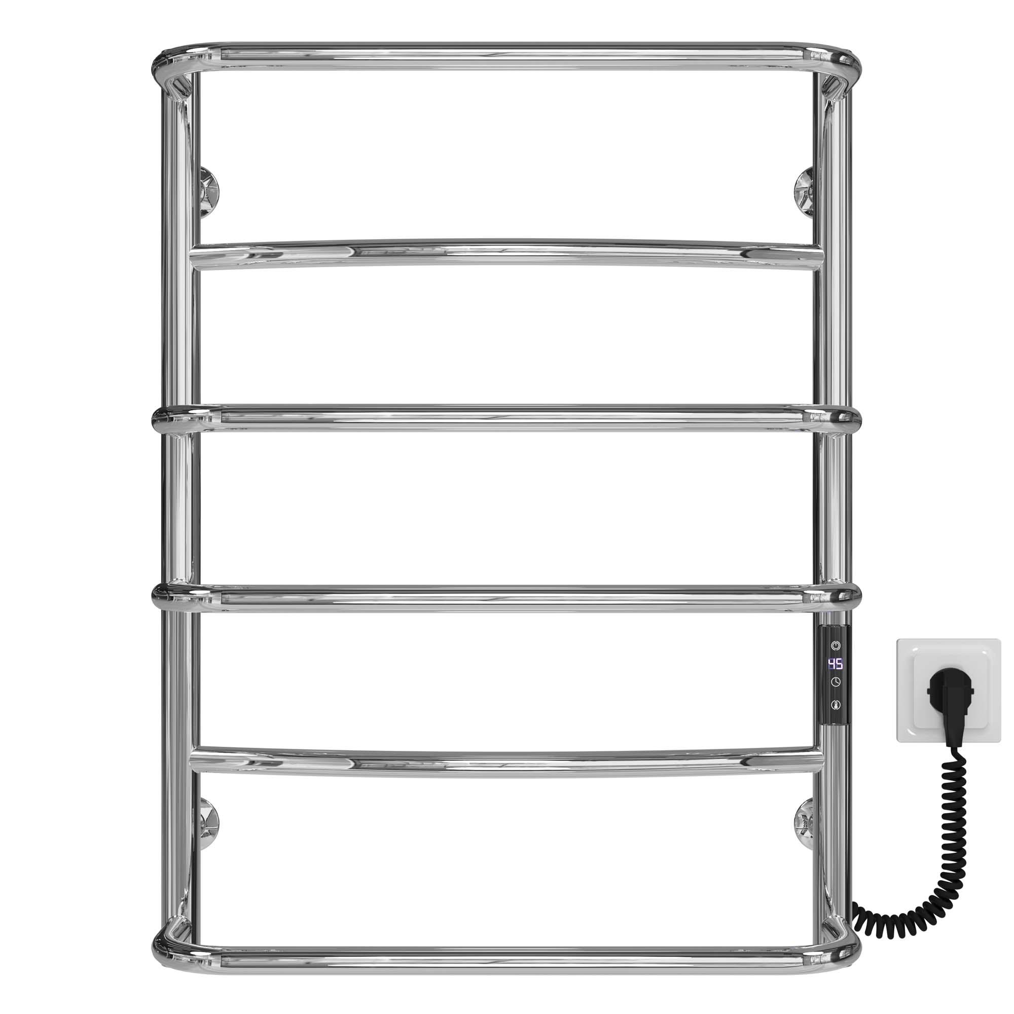 Полотенцесушитель электрический Deffi Аквамикс П6 JD03 правое подключение нержавеющая сталь 500х700 мм Хром (C.AM.70.50.6.E.C.R.1)