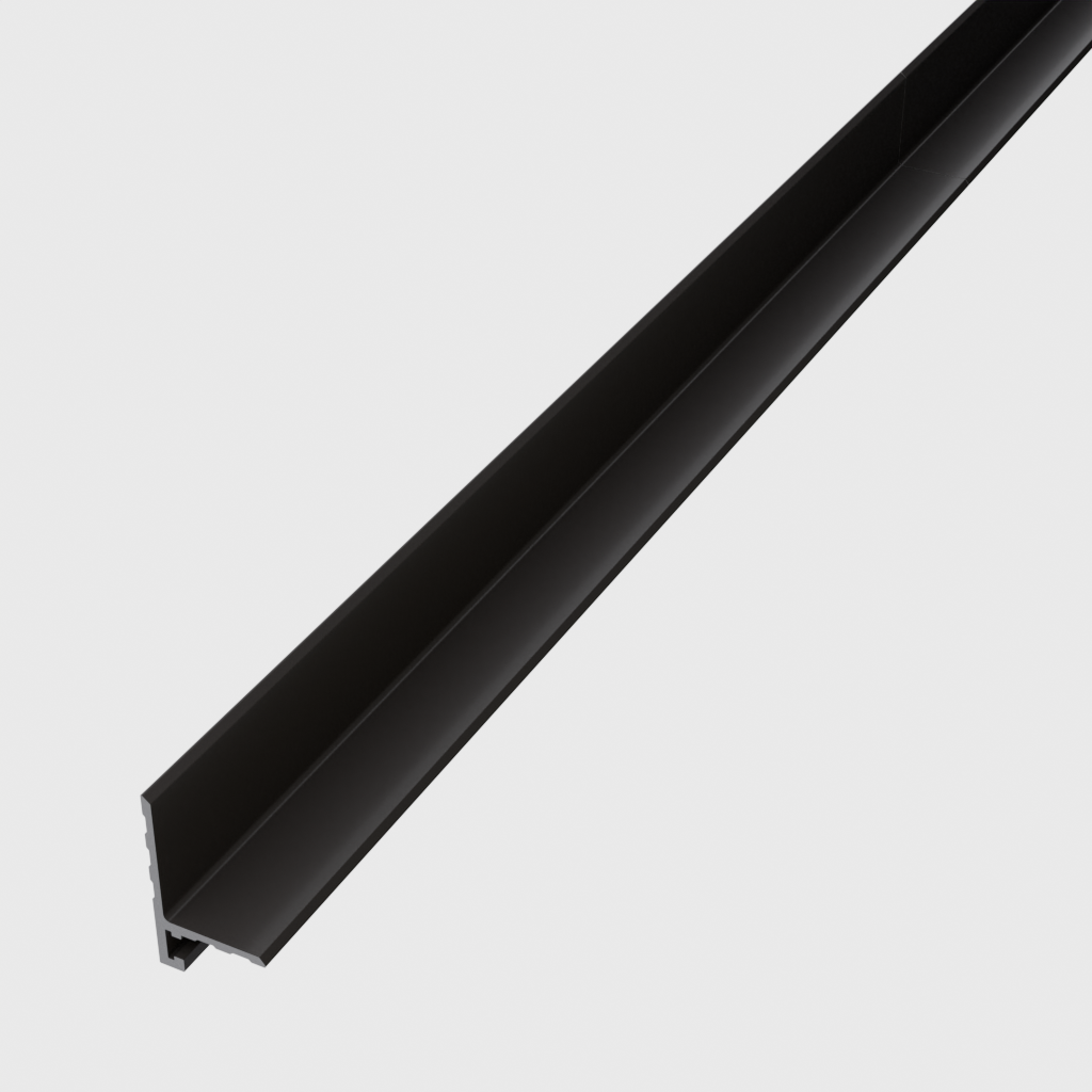 Микроплинтус алюминиевый Thinline SVM-217B 22 мм 2600 мм Черный (24368680)