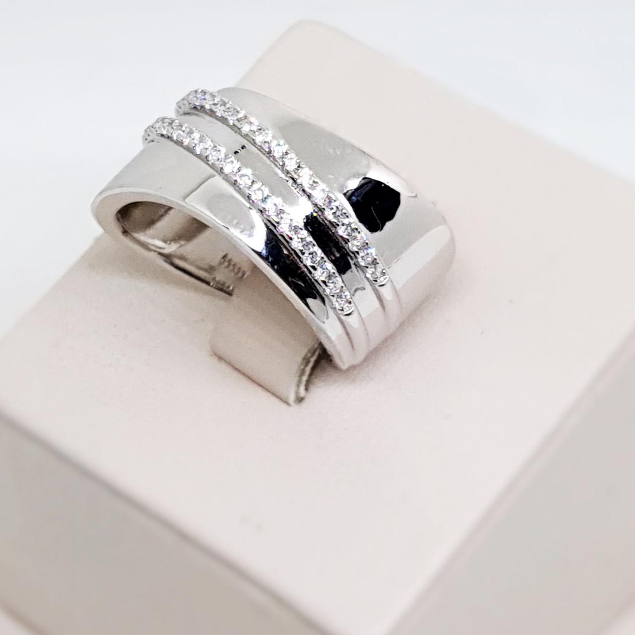 Кольцо серебряное с кубическим цирконием р. 18 6,74 г (1561783104)