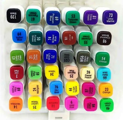 Набор двусторонних маркеров для рисования и скетчинга 24 цветов (EL-1905-24) - фото 3 Набор двусторонних маркеров для рисования и скетчинга 24 цветов (EL-1905-24) - фото 3