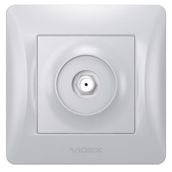 Розетка спутниковая Videx Binera Серебряный шелк