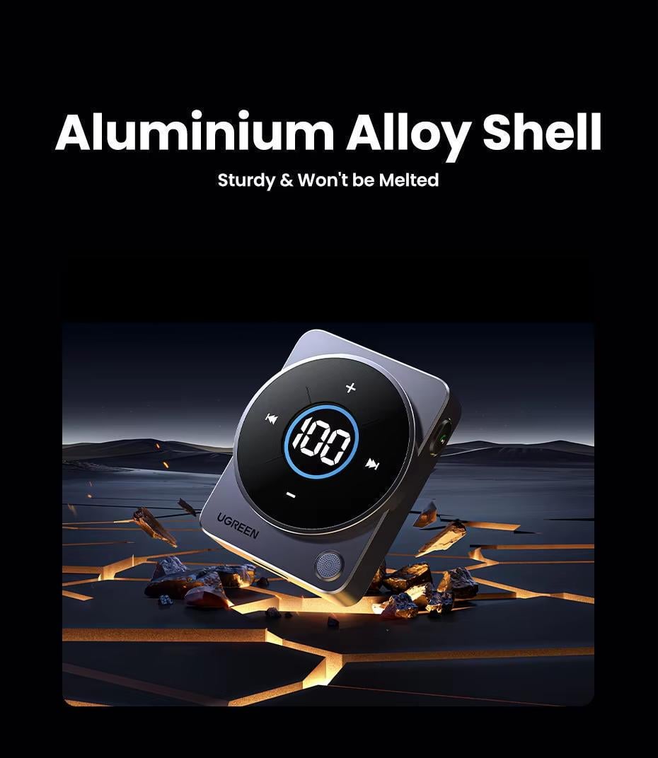 Адаптер UGREEN Bluetooth 5.4 AUX 3,5 мм 300 мАг 20 год Чорний (35003) - фото 15 Адаптер UGREEN Bluetooth 5.4 AUX 3,5 мм 300 мАг 20 год Чорний (35003) - фото 15