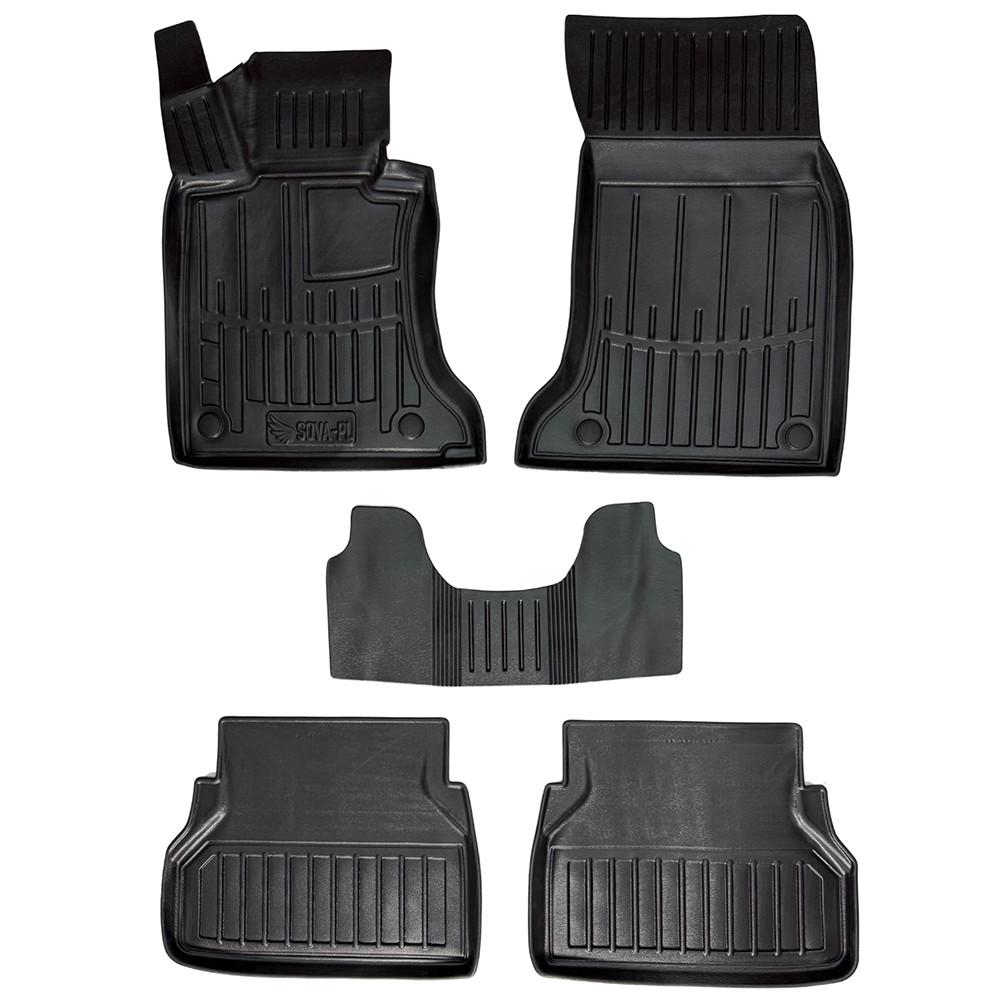 Килимки в салон SOVA-PL для BMW 5 E60/E61 2003-2010 гумові 5 шт. Чорний (28800563)